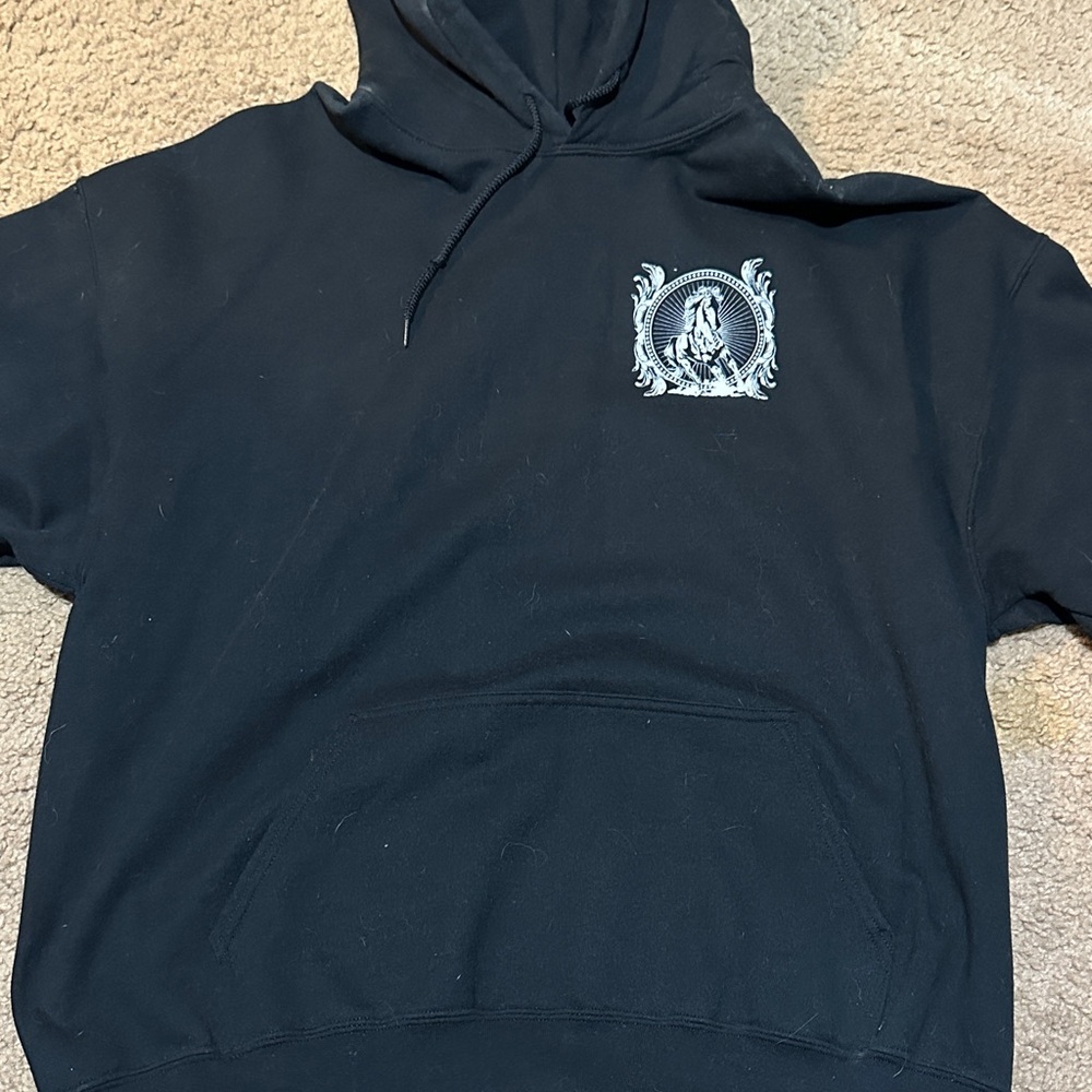 Black Hoodie with Graphic Design